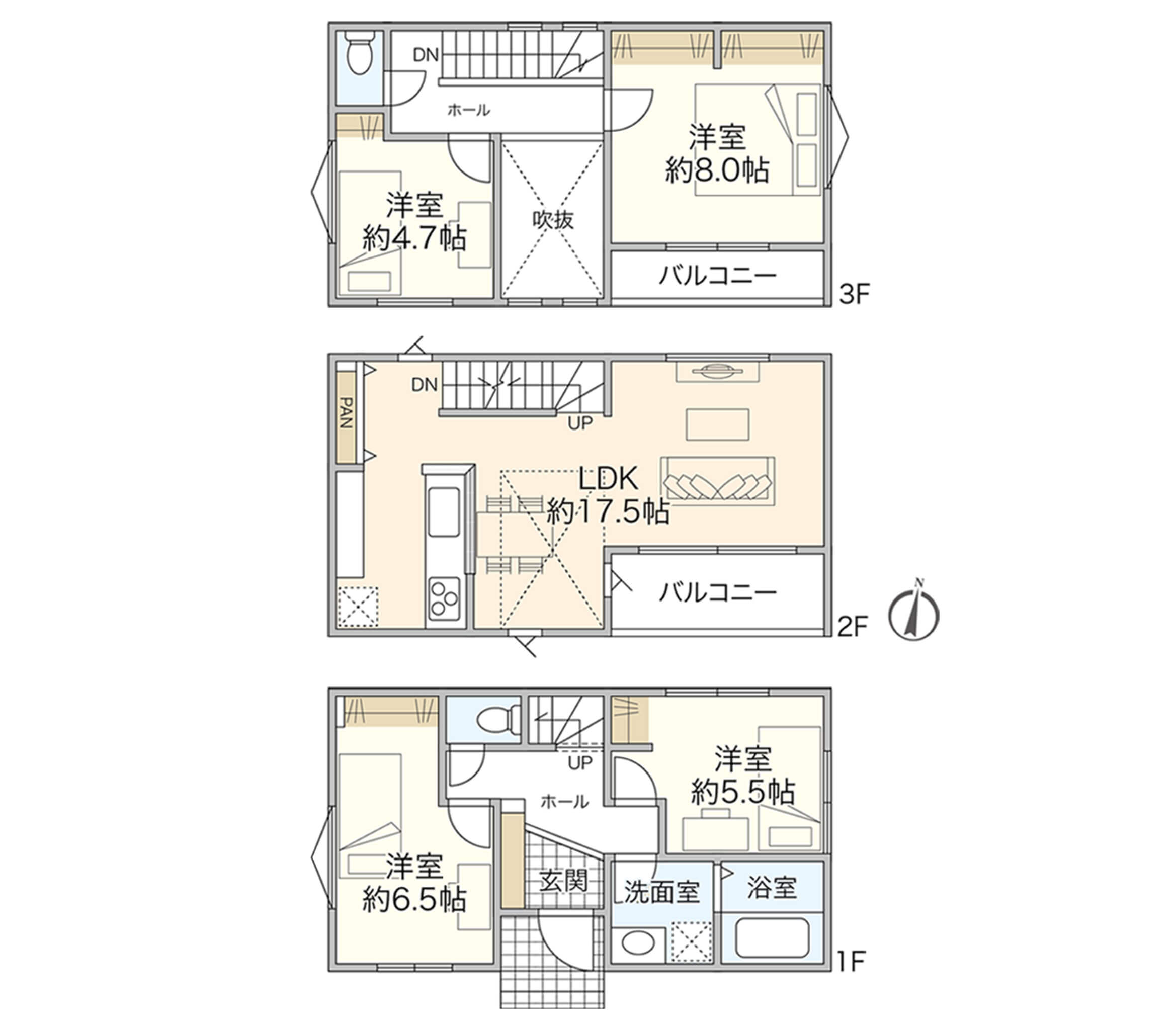 2号棟　間取図